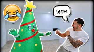 THE CHRISTMAS TREE CAME TO LIFE PRANK ON BOYFRIEND [upl. by Yreffoeg]