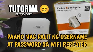 Paano Magpalit ng Username at Password sa Wifi Repeater  Tutorial Video  Wifi Repeater [upl. by Enileoj752]