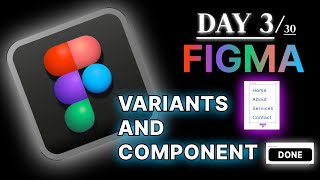 🧩 Day 3 Components and Variants FIGMA Day 330 [upl. by Sukhum96]