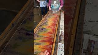 watermarbling onto a silk scarf [upl. by Llerruj]