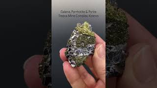 Galena Pyrrhotite amp Pyrite Cluster from Trepca Mine Complex Mitrovica Kosovo [upl. by Clausen]