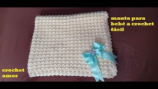 Manta en Punto Fantasia a Crochet tejido en 3D 😍 Crochet Para Bebé [upl. by Platt]