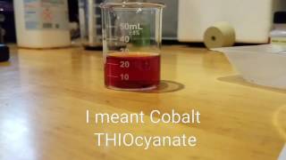 Scott Reagent Cobalt Thiocyanate [upl. by Ardnusal]