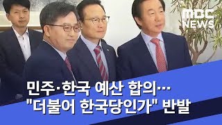 민주·한국 예산 합의…quot더불어 한국당인가quot 반발 20181207뉴스투데이MBC [upl. by Oad]