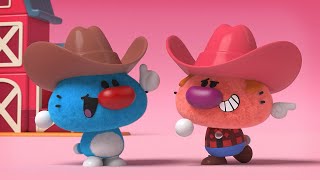 THE FARMER AND THE COWBOY🐏🤠 New Cartoon for Kids  Oggy Oggy Kitty Shorts [upl. by Ahsiek]