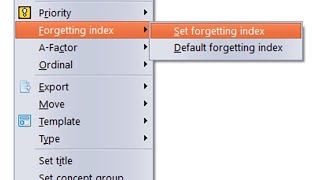 Batch Set Forgetting Index in Supermemo [upl. by Ytissac]