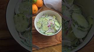 Salade concombre au yaourt super facile food cuisine cooking fyp fypシ゚viral chezlinhdarkov [upl. by Yrro]