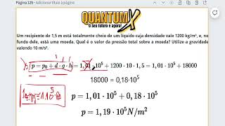 Um recipiente de 15 m está totalmente cheio de um líquido cuja  Questões de Física  Quantum X [upl. by Siravart]