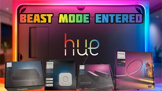 Philips Hue HDMI Sync Box Gradient Light Strip  Play Light Bars  Unbox  Setup [upl. by Drofwarc]