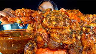 KING CRAB SEAFOOD BOIL MUKBANG  DESHELLED  SEAFOOD BOIL MUKBANG  Seafood  Mukbang [upl. by Jehu]