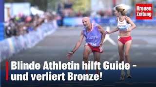 Blinde Athletin hilft Guide – und verliert Bronze  kronetv NEWS [upl. by Kushner]