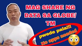 PAANO MAG SHARE NG DATAMB SA GLOBE AND TM USER [upl. by Nahallac169]