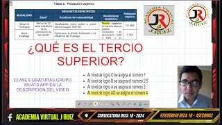 QUÉ ES EL TERCIO SUPERIOR BECA 18 2024 PRONABEC COVOCATORIA 2024 [upl. by Ayerdna]