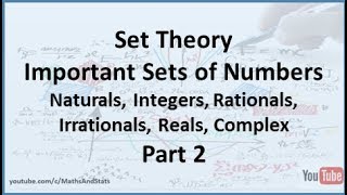 Set Theory Important Number Systems as Sets N Z Q Ir R C  Part 2 [upl. by Llenroc924]