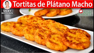 TORTITAS DE PLATANO MACHO  Vicky Receta Facil [upl. by Alohs525]