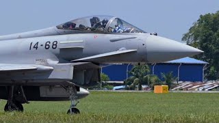 PACIFIC SKIES 2024 Typhoon amp Rafale Fighter Jet at Subang Airport Malaysia [upl. by Ellerahs]