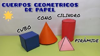 como hacer cuerpos geométricos rápido y fácil [upl. by Ahsakat]