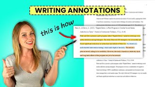 Write PERFECT Annotations for Your Annotated Bibliography [upl. by Andrei759]