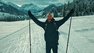 Langlaufski mit Grenzübergang  Allgäuer Alpen [upl. by Zampino]