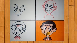 How to draw MrBean easy  MrBean Easy drawing tutorial ✨ [upl. by Asatan]