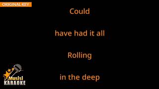 Rolling in the deep Karaoke  Lower key [upl. by Smoht40]