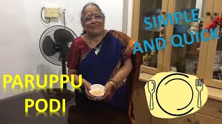 Paruppu Podi Recipe in Tamil  Simple and Healthy [upl. by Polik]