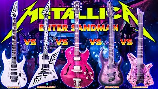 Classic vs Jazz vs Baritone vs Headless Guitar Challenge  Enter Sandman [upl. by Oiril]