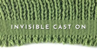 How to Knit the Invisible Cast On  Knitting Stitch Pattern  English Style [upl. by Zetneuq]