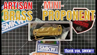 BRASS ARTISAN MiniPROPONENT Knife Review SMKW EXCLUSIVE [upl. by Nelon753]