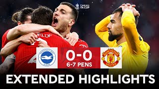 EXTENDED HIGHLIGHTS  Brighton 00 67 PENS Manchester United  Emirates FA Cup 202223 [upl. by Edas]