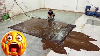 Cleaning The Most POWERFUL and EXPENSIVE Carpet Ever [upl. by Hgiellek]