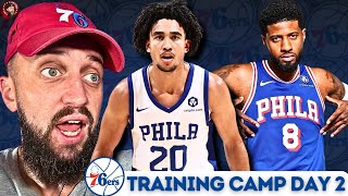 Sixers training camp day 2 HIGHLIGHTS and STAND OUTS [upl. by Qooraf716]