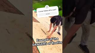 Roofer SLIPS Off Roof  Day 43 construction roofing [upl. by Knight]