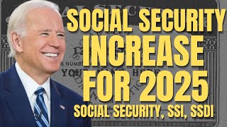 JUST IN Social Security COLA Increase For 2025 Released Social Security SSI SSDI Payments [upl. by Delos774]