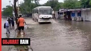 Gujarat Heavy Rainfall Leads To Waterlogging In Vadodara [upl. by Teilo]