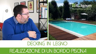 DECKING LEGNO realizzazione di un bordo piscina [upl. by Salohci]