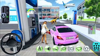 New Kia Sorento power SUV Mercedes Benz at filling station 3d driving class [upl. by Albert]