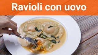 Ravioli con uovo  pierożki z płynnym żółtkiem [upl. by Aljan]