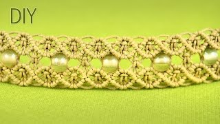 Macrame Double Wave Bracelet  Tutorial [upl. by Akemat]