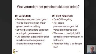 Flitswebinar Wat verandert het pensioenakkoord Door Bas Werker TiU [upl. by Ylebmik]