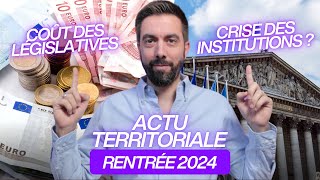 ACTU TERRITORIALE RENTRÉE 2024  crise institutionnelle JO IA NouvelleCalédonie [upl. by Nnep]