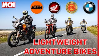 Small adventure bikes can mean big fun but which is best  MCN Review [upl. by Tnert]