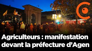 REPLAY  Manifestation des agriculteurs en colère devant la préfecture dAgen [upl. by Akined]