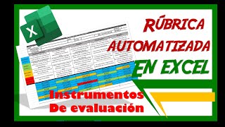 ✅Rúbrica automatizada en Excel  ✍ INSTRUMENTO DE EVALUACIÓN [upl. by Leuqram805]