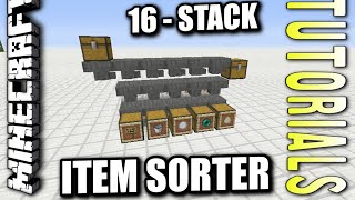 Minecraft Bedrock  ITEM SORTER 🗃️  16 stack  Tutorial  MCPE  Xbox  Switch  Windows 10 [upl. by Nert]