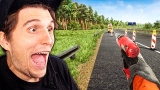 So REPARIERT man Leitplanken auf der Autobahn  Straßenmeisterei Simulator [upl. by Galatea97]