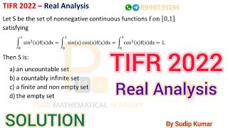 TIFR 2022 Mathematics Solution  TIFR 2022 Real Analysis Solution  Tifr 2022 Maths Solution by PMA [upl. by Isiah39]