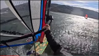 91724 a bite of STOKE sailing 42m Vintage Gorge Animal Bonzer 7’6” Quad Club Shred Windsurfing [upl. by Kort]