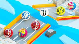 Marble Race Football Clubs  16 Best Football Teams [upl. by Mateo]