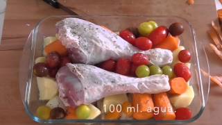 Muslo de pavo al horno con verduras [upl. by Koh]